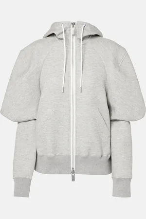 SACAI Felpa in jersey di misto cotone con zip