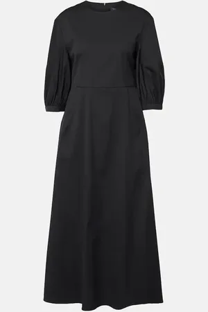 Max Mara Abito midi Clea in popeline di misto cotone