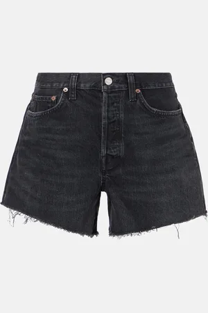 AGOLDE Shorts di jeans Parker Long a vita alta