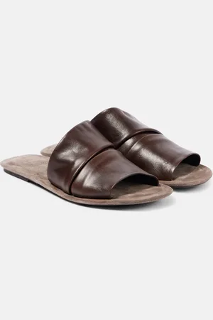 Brunello Cucinelli Sandali in pelle con ruches