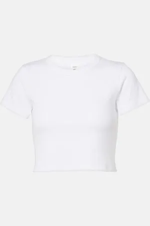 Leset T-shirt cropped Kelly in jersey di cotone