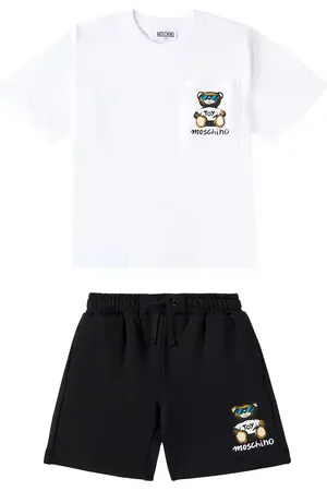 Moschino T-shirt e shorts Teddy Bear in cotone