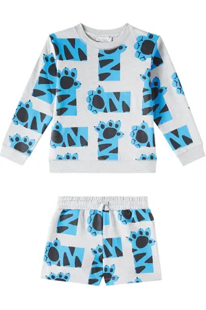 Stella McCartney Felpa e shorts in pile di cotone