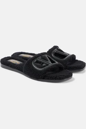 VALENTINO GARAVANI Sandali VLogo in shearling sintetico