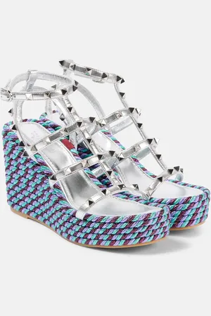 VALENTINO GARAVANI Sandali espadrillas Rockstud con zeppa