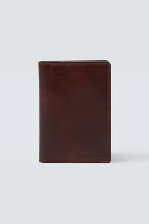 Brunello Cucinelli Portafoglio in pelle con logo