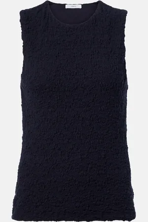 Vince Top in misto cotone a punto smock