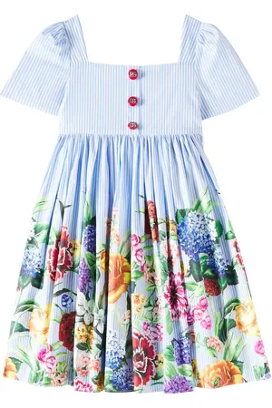 Dolce & Gabbana Abito in cotone con stampa floreale