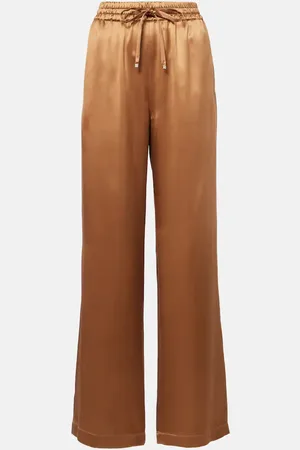 Dolce & Gabbana Pantaloni a gamba larga in raso di seta