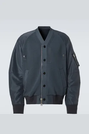 SACAI Blouson in twill con pannelli a maglia