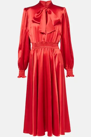 Dolce & Gabbana Abito midi in raso di seta