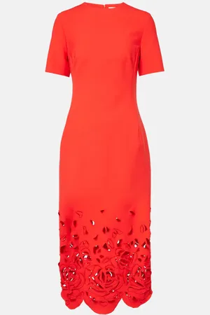 Oscar de la Renta Abito midi in misto lana