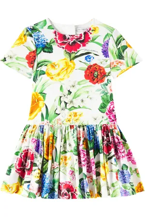 Dolce & Gabbana Abito in popeline di cotone con stampa