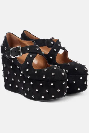 Alaïa Alaïa Pumps in suede con borchie e zeppa