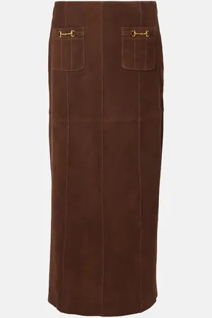 RIXO London Gonna Edwina in suede
