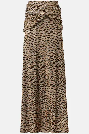 Paco rabanne Gonna lunga Tiger con lamé
