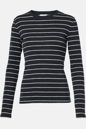 Vince Top in misto cotone a righe