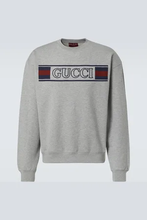 Gucci Felpa Web in jersey di cotone