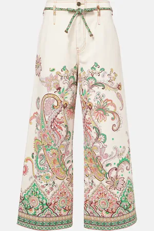 Etro Pantaloni in misto cotone con stampa