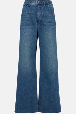VERONICA BEARD Jeans a gamba larga Taylor con stampa