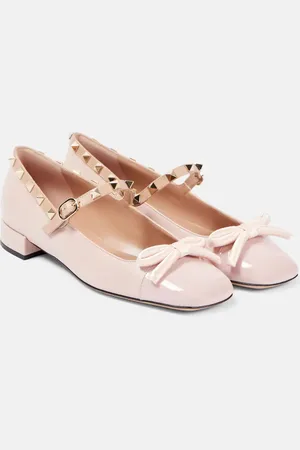 VALENTINO GARAVANI Ballerine Rockstud Bow in pelle