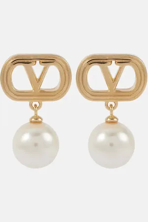 VALENTINO Orecchini VLogo con perle bijoux