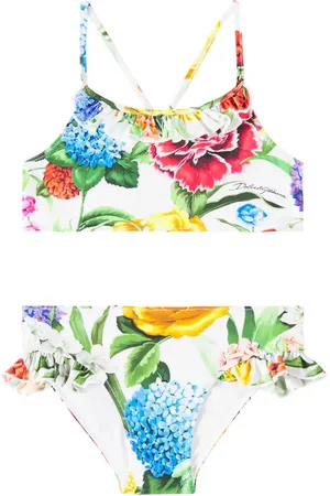 Dolce & Gabbana Bikini con stampa floreale e volant