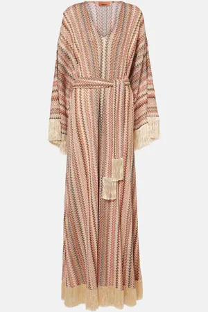 Missoni Caftano con lamé e paillettes a zig-zag