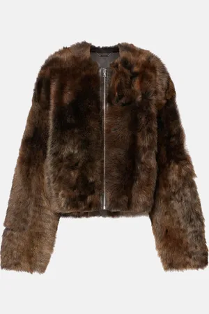 Nour Hammour Giacca cropped Dianne in shearling