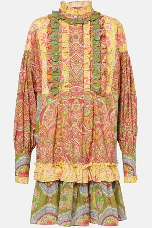 VALENTINO Abito corto Voyage Imaginaire in cotone