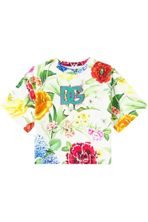 Dolce & Gabbana T-shirt DG in misto cotone con stampa