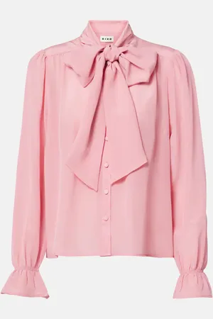 RIXO London Blusa Wilhelmina in seta con fiocco