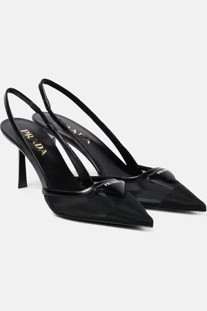 Prada Pumps slingback 75 in mesh e pelle