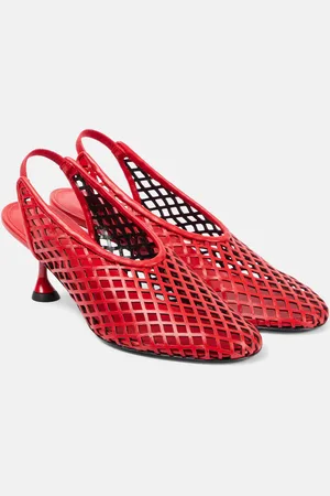 Proenza Schouler Pumps slingback Tee in mesh di pelle