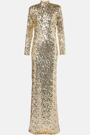 Ilkyaz Ozel Abito lungo Catroux con paillettes