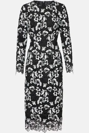 MONIQUE LHUILLIER Abito midi in raso