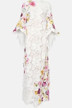 Oscar de la Renta Caftano in pizzo floreale