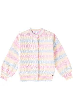 Tartine Et Chocolat Cardigan in cotone a righe