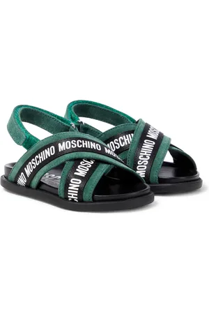 Moschino Sandali in suede con logo