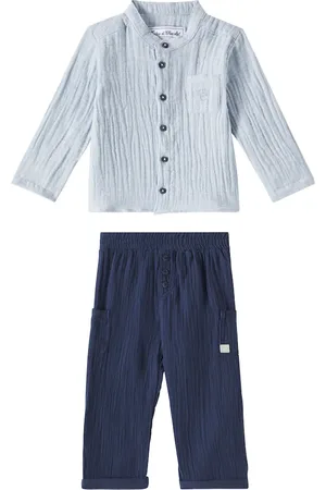 Tartine Et Chocolat Baby - Camicia e pantaloni in seersucker