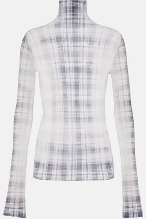 Acne Studios Top a quadri délavé
