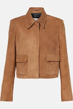 Nour Hammour Giacca cropped Bleeker in suede