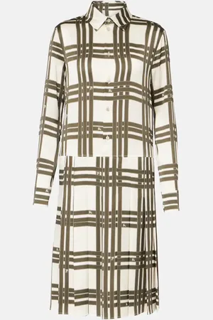 Burberry Abito chemisier Ribbon Check in seta