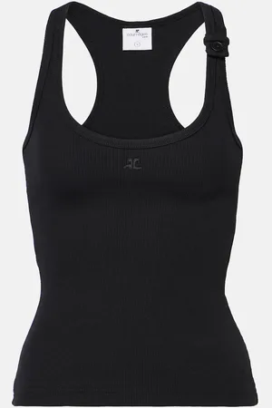 Courrèges Courrèges Tank top in maglia di cotone a coste