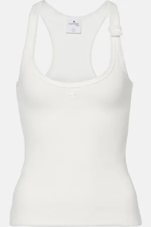 Courrèges Courrèges Tank top in maglia di cotone a coste