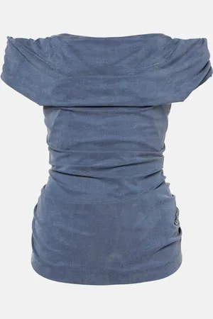 Vivienne Westwood Top Ginnie in jersey con ruches