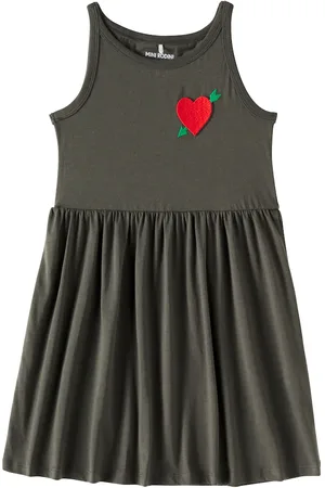 Mini Rodini Abito Arrowed Heart in jersey di cotone