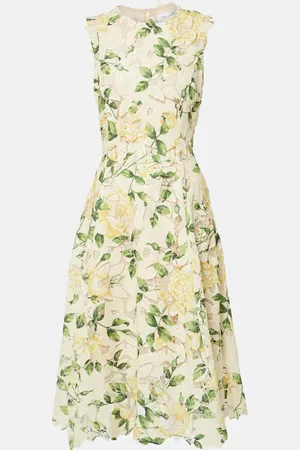 Oscar de la Renta Abito midi con stampa