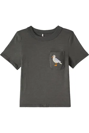Mini Rodini T-shirt Seagull in jersey di cotone