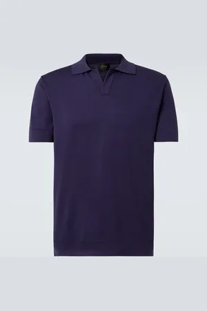 BRIONI Polo in cotone e seta